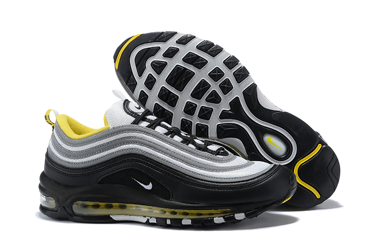 New Nike Air Max 97 Black Silver Yellow